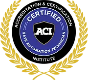 ACI Certified Gate Automation Technician seal